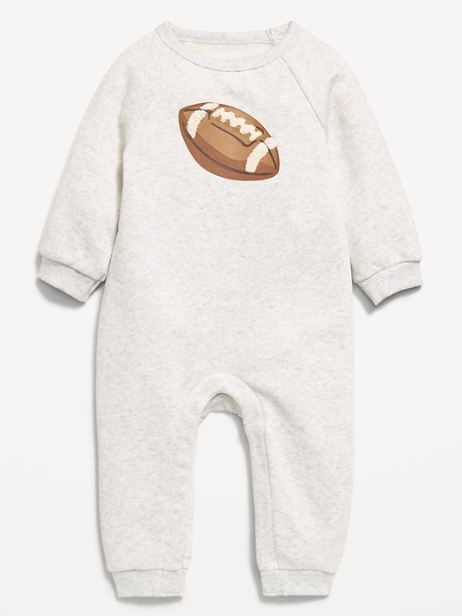 Image number 1 showing, Long-Sleeve Graphic Fleece One-Piece for Baby