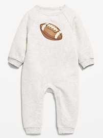 Image number 2 showing, Long-Sleeve Graphic Fleece One-Piece for Baby