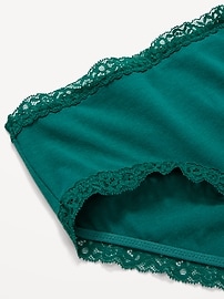 Image number 2 showing, Lace-Trim Hipster Underwear