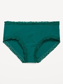 Image number 1 showing, Lace-Trim Hipster Underwear