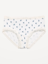 Image number 1 showing, Lace-Trim Hipster Underwear