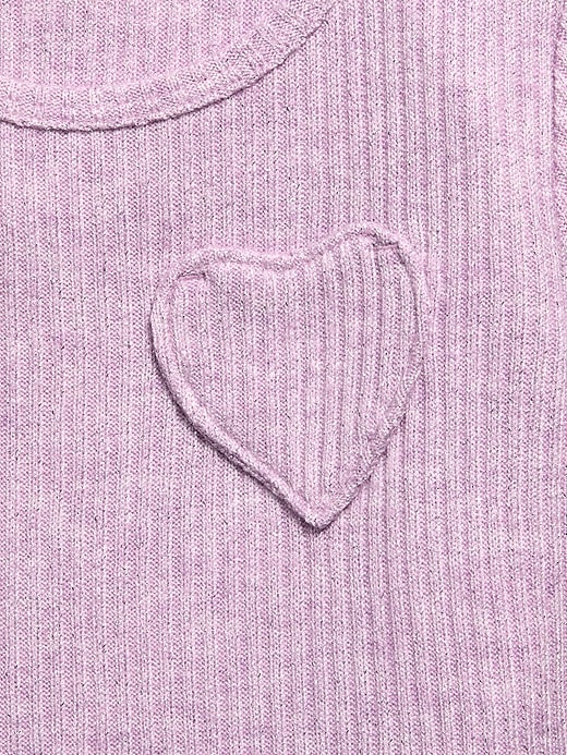Image number 2 showing, Short-Sleeve Ribbed Heart Pocket Dress for Toddler Girls