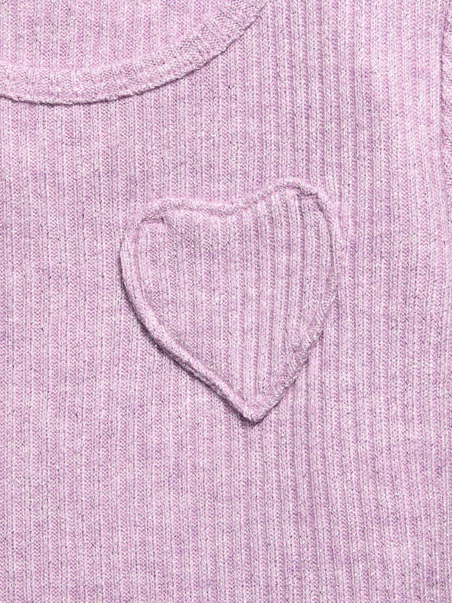Short-Sleeve Ribbed Heart Pocket Dress for Toddler Girls