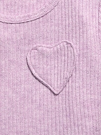 Image number 2 showing, Short-Sleeve Ribbed Heart Pocket Dress for Toddler Girls