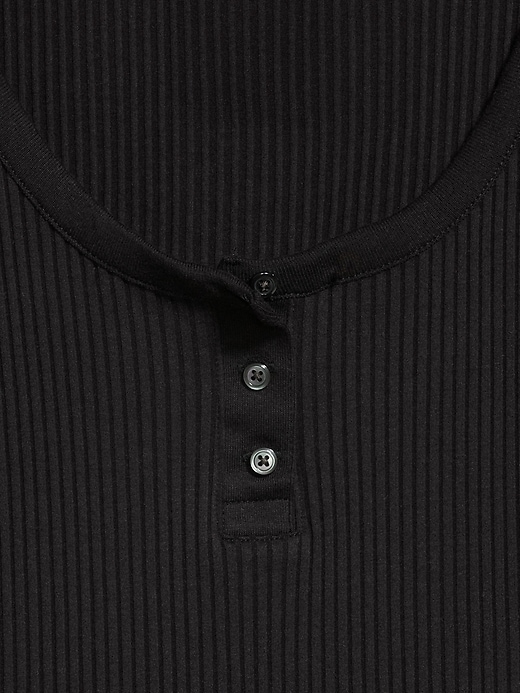 Image number 4 showing, Scoop-Neck Fitted Henley Top