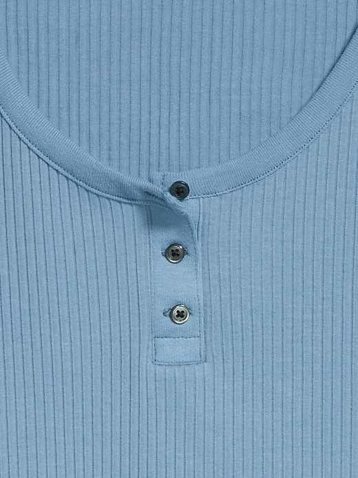 Image number 4 showing, Scoop-Neck Fitted Henley Top