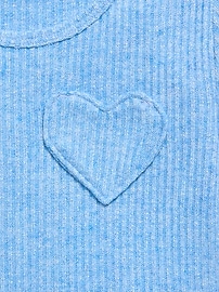 Image number 2 showing, Long-Sleeve Ribbed Heart Pocket Dress for Toddler Girls
