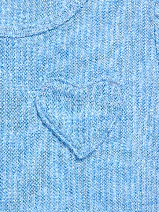 Image number 2 showing, Short-Sleeve Ribbed Heart Pocket Dress for Toddler Girls