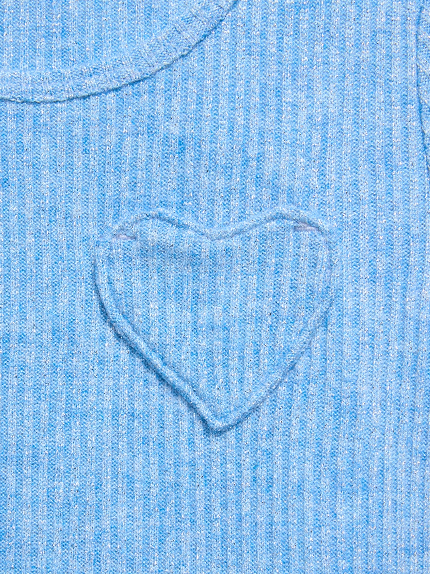 Short-Sleeve Ribbed Heart Pocket Dress for Toddler Girls