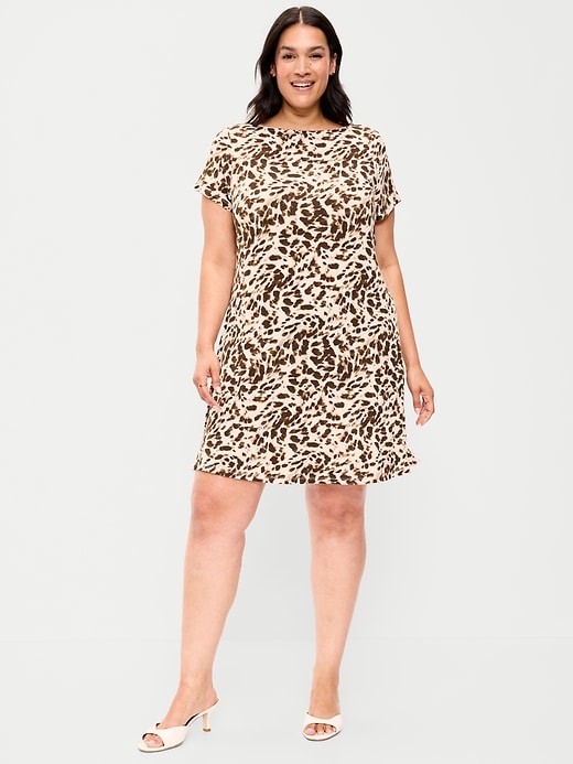 Image number 8 showing, Short-Sleeve Mini Swing Dress