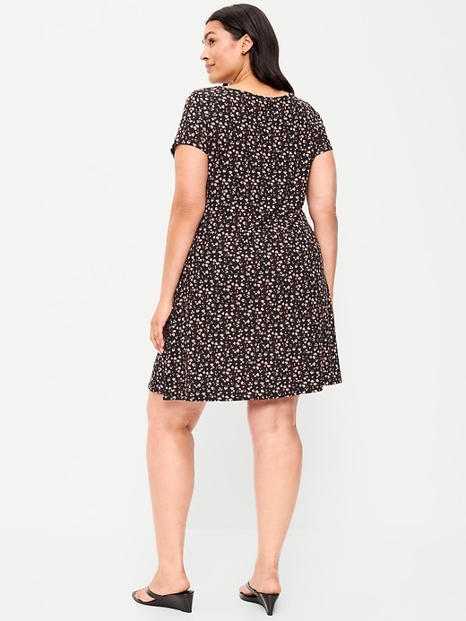Image number 3 showing, Short-Sleeve Mini Swing Dress