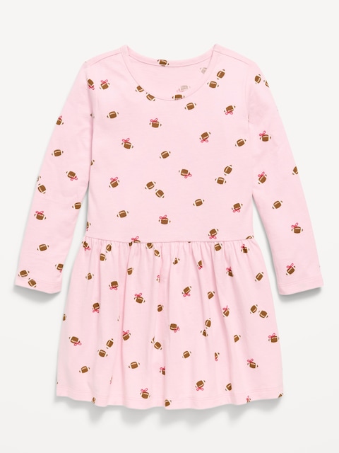 Printed Long-Sleeve Dress for Toddler Girls