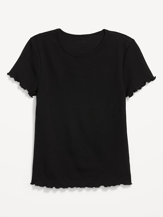 Image number 5 showing, Fitted Waffle-Knit Cropped T-Shirt