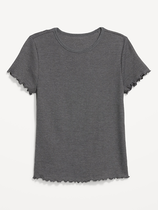Image number 5 showing, Fitted Waffle-Knit Cropped T-Shirt