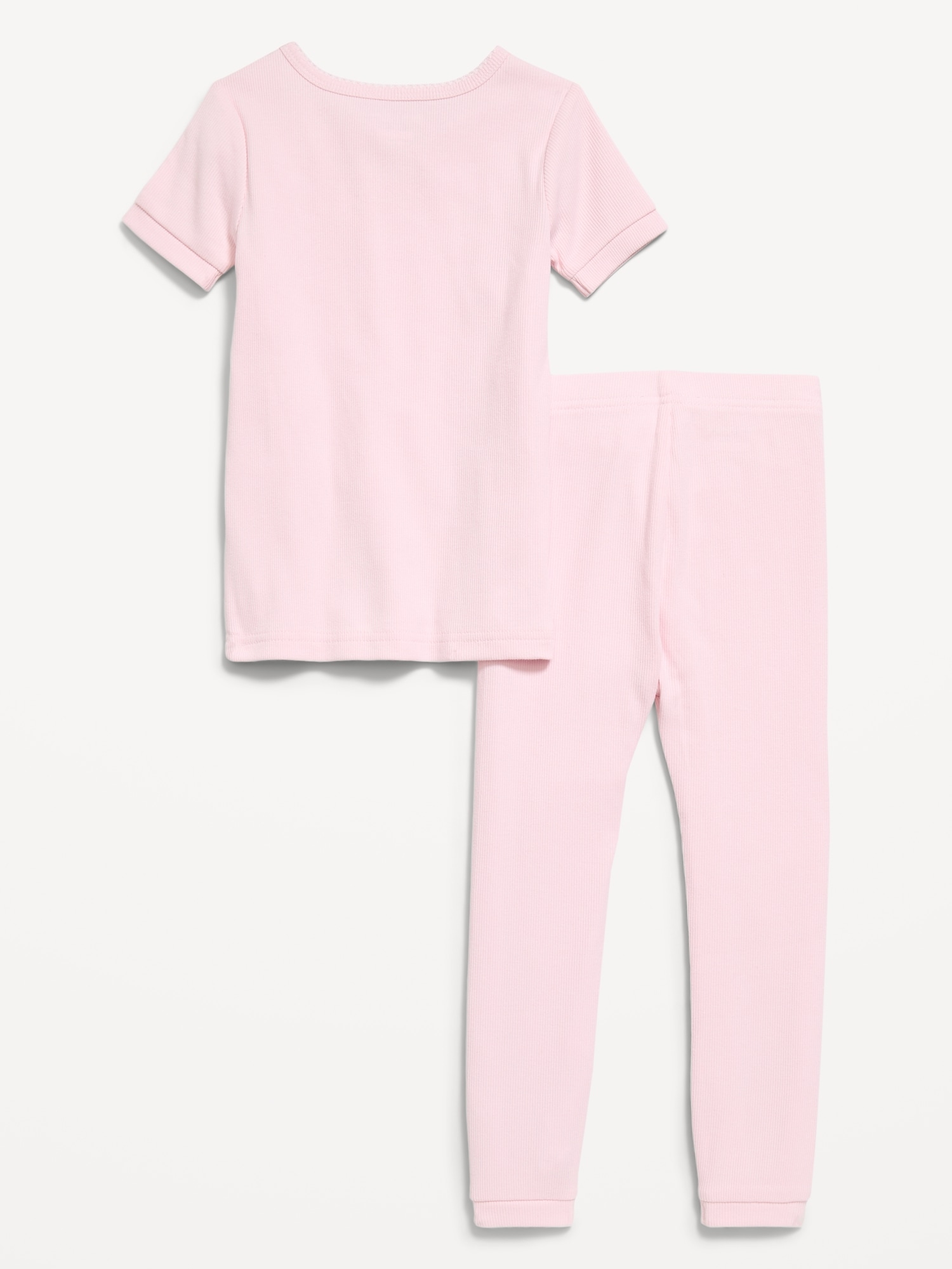 Snug-Fit Ribbed Pajama Set for Toddler & Baby