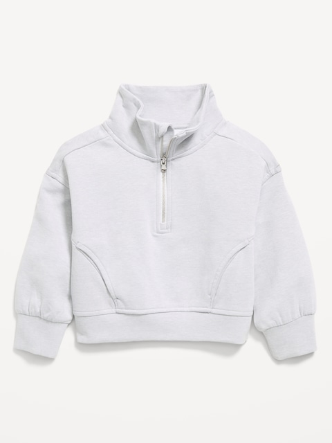 Dynamic Fleece Quarter-Zip Pullover Sweatshirt for Toddler Girls