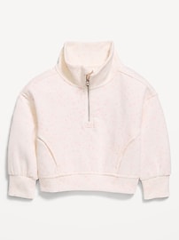 Image number 1 showing, Dynamic Fleece Quarter-Zip Pullover Sweatshirt for Toddler Girls