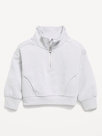 Image number 1 showing, Dynamic Fleece Quarter-Zip Pullover Sweatshirt for Toddler Girls