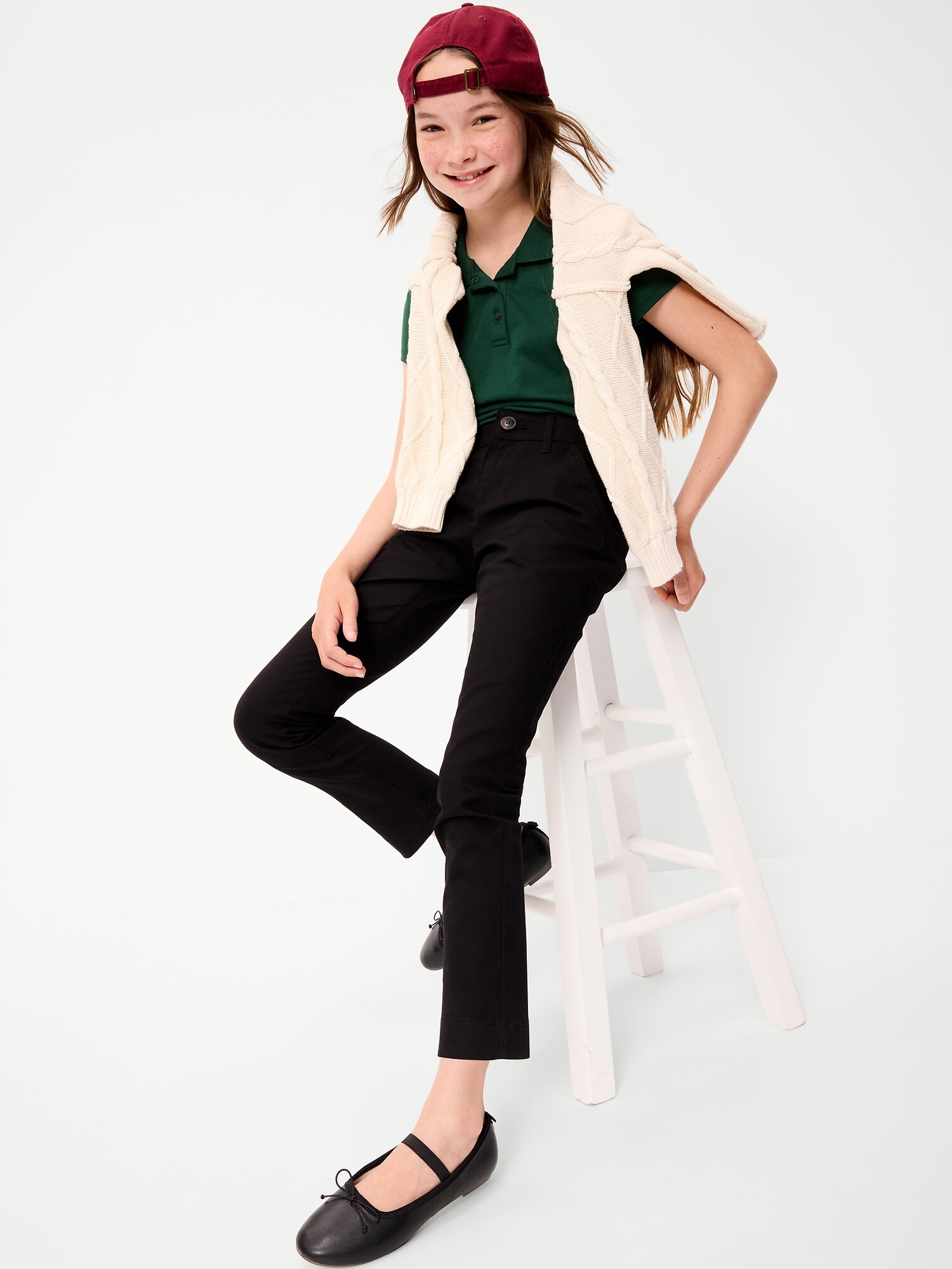 Брюки Old Navy Skinny School Uniform Pants для девочек, цвет: Чёрный — фото 3