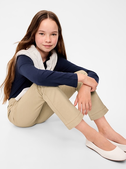 Image number 3 showing, Skinny School Uniform Pants for Girls