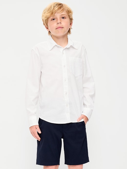 boys school uniform dress shirts French Toast Boys Long-Sleeve Dress Shirt White / 7