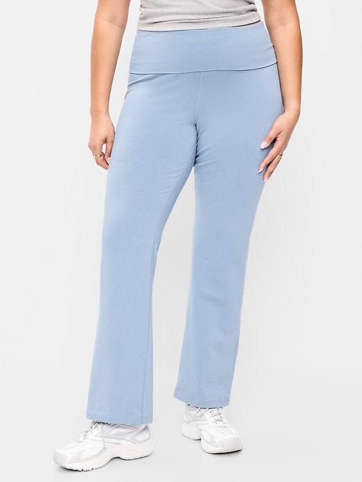 Image number 4 showing, High-Waisted PowerChill Fold-Over Bootcut Leggings