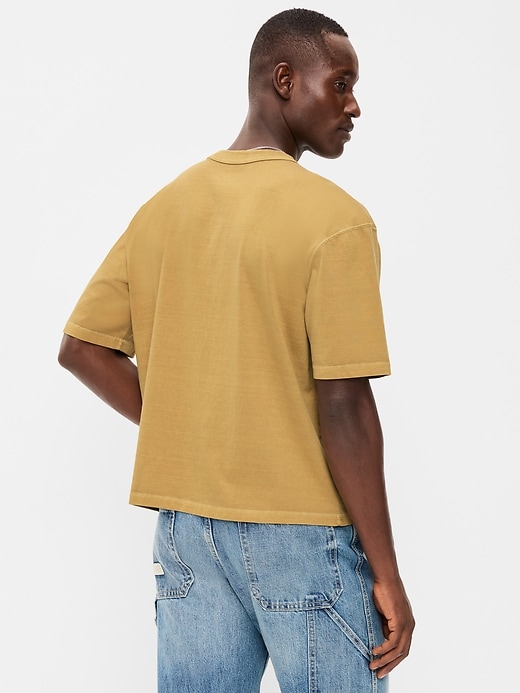 Image number 2 showing, Garment-Dyed Heavyweight Cropped T-Shirt