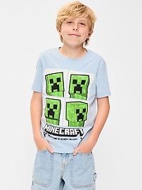 Image number 1 showing, Minecraft™ Gender-Neutral Graphic T-Shirt for Kids