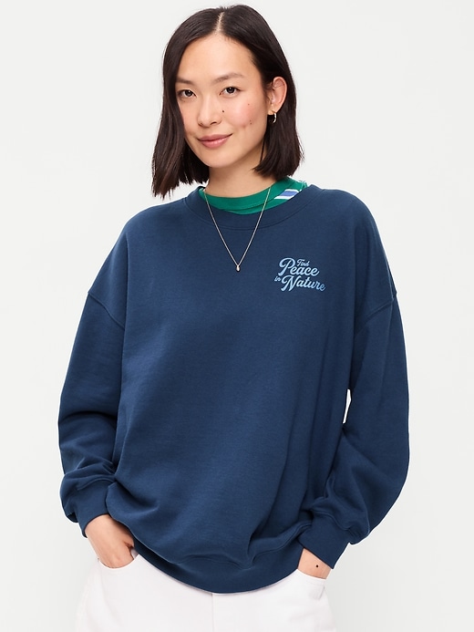 Image number 3 showing, SoComfy Oversized Crew-Neck Sweatshirt