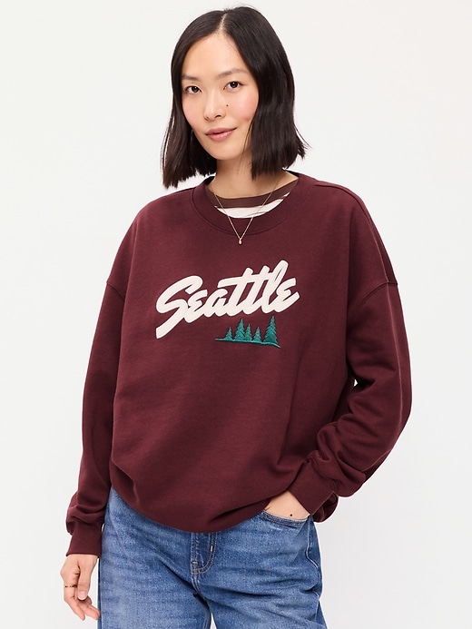 Image number 1 showing, SoComfy Oversized Crew-Neck Sweatshirt