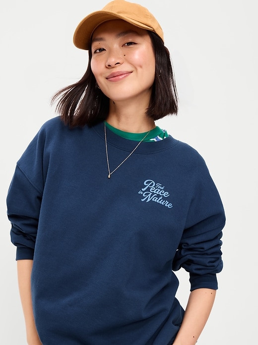 Image number 1 showing, SoComfy Oversized Crew-Neck Sweatshirt