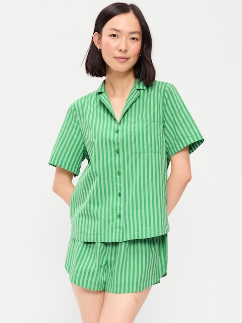 Poplin Pajama Short Set