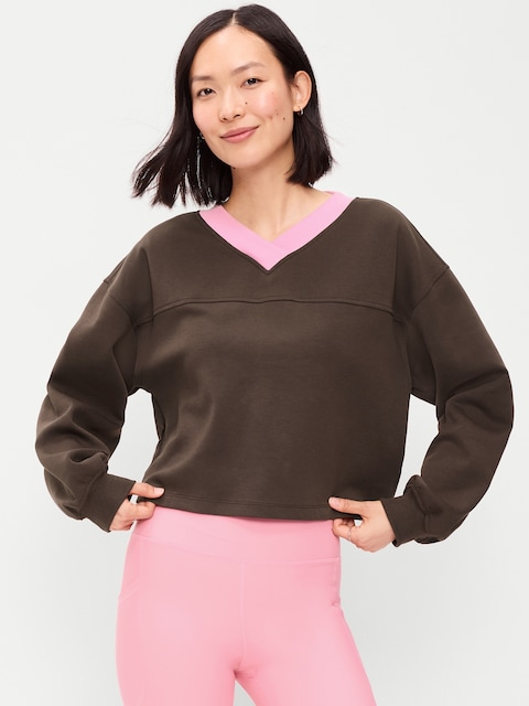 Dynamic Fleece Oversized Cropped Sweatshirt