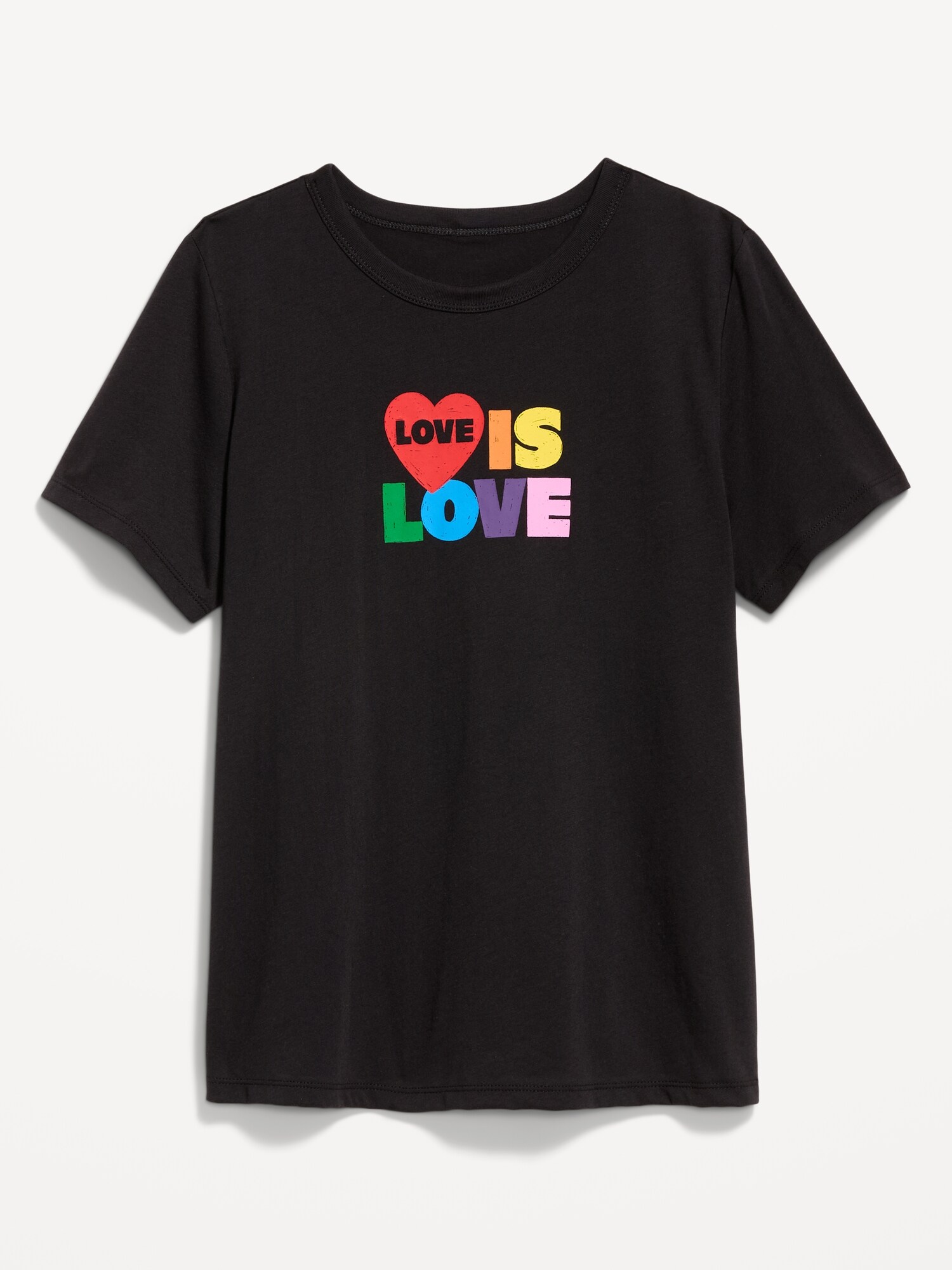 Женская футболка Old Navy Pride EveryWear Crew-Neck Graphic, цвет: Чёрный — фото 5