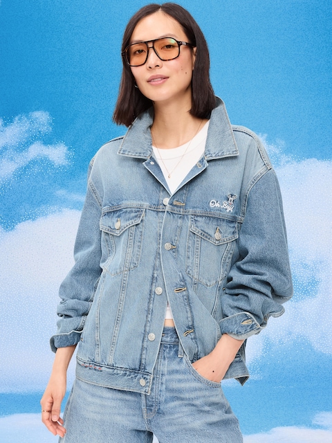 Old Navy x Disney Mickey Mouse Denim Trucker Jacket for Adults