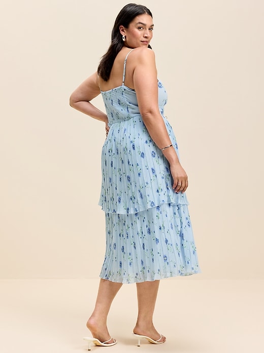 Image number 10 showing, The Occasion by Old Navy Pleated Fit & Flare Midi Dress