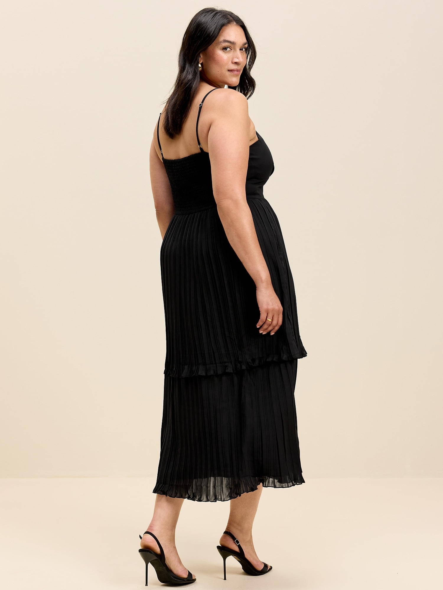 The Occasion by Old Navy Pleated Fit & Flare Midi Dress