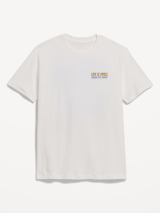 Image number 1 showing, Soft-Washed Crew-Neck Graphic T-Shirt