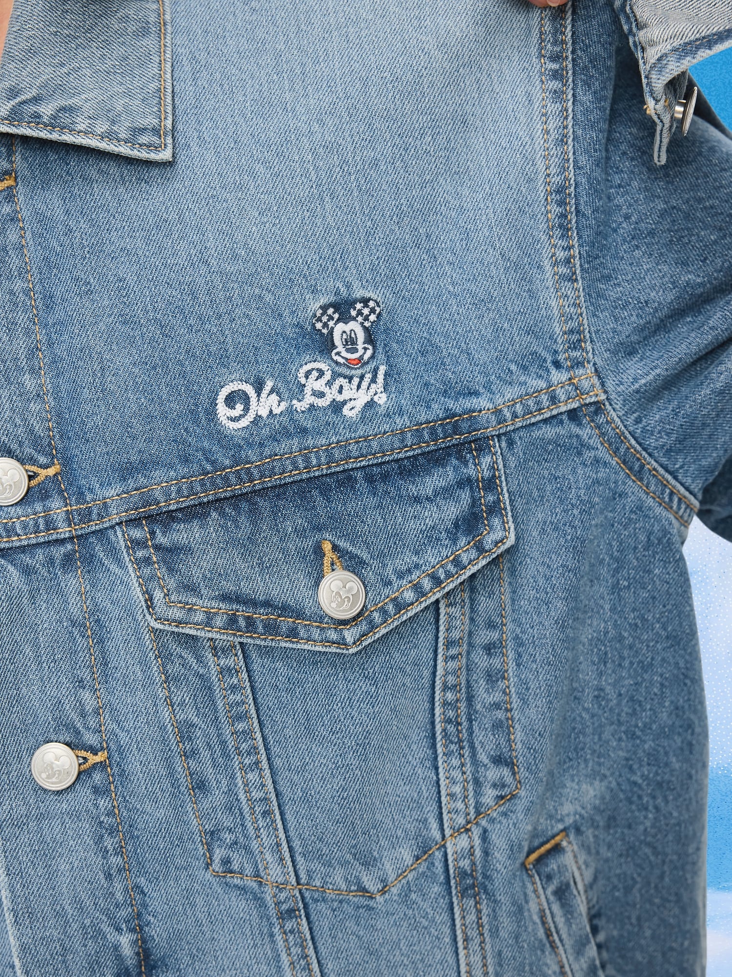 Old Navy x Disney Mickey Mouse Denim Trucker Jacket for Adults