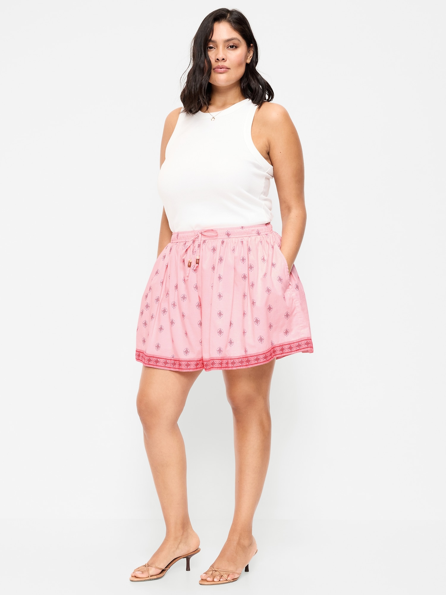 High-Waisted Drapey Skirt Short