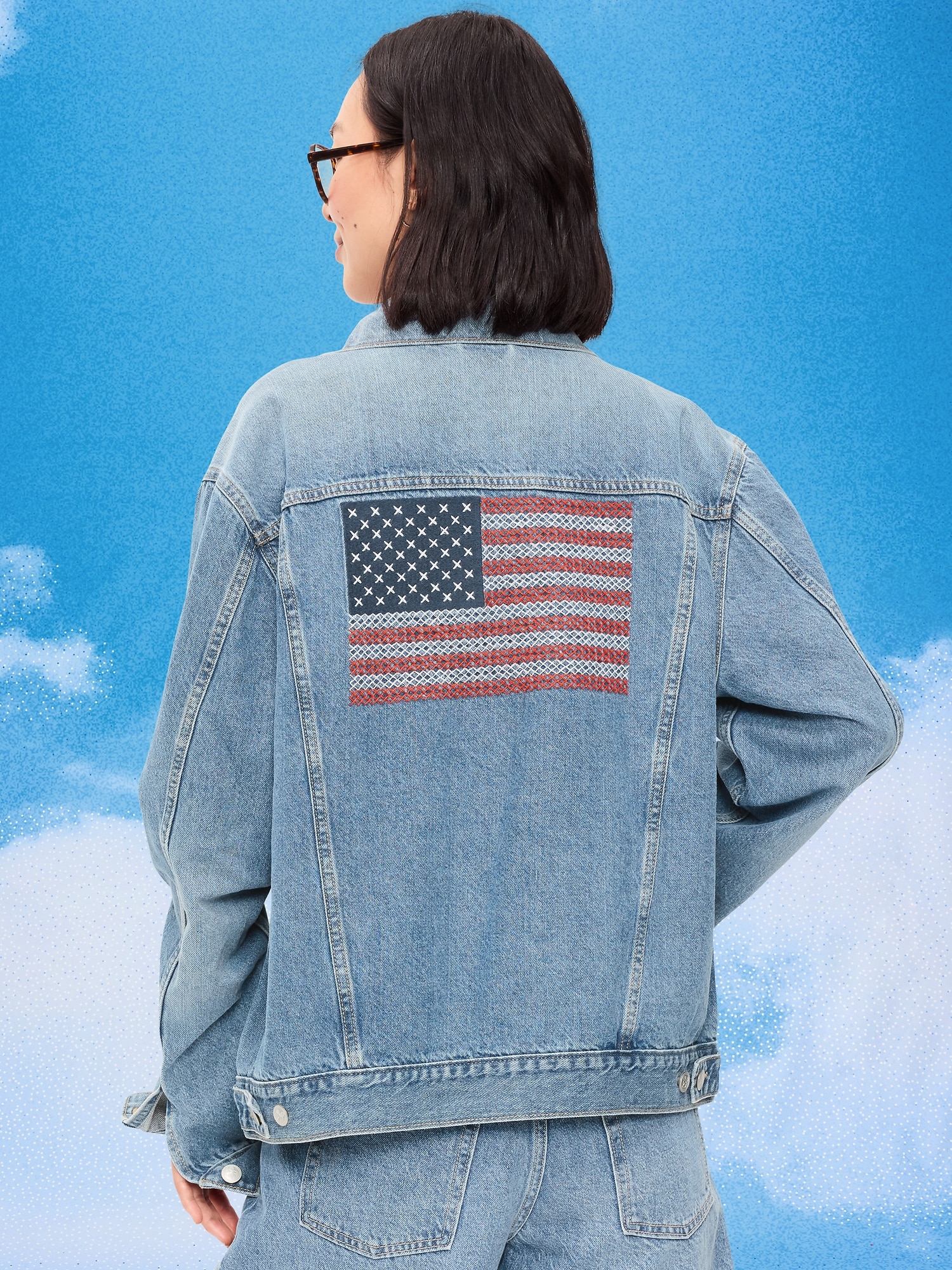 Old Navy x Disney Mickey Mouse Denim Trucker Jacket for Adults