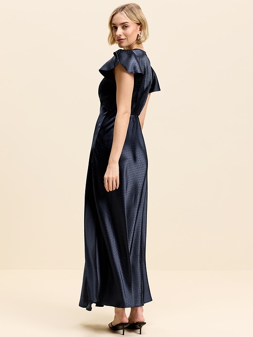 The Occasion by Old Navy Satin Flutter-Sleeve Maxi Dress | Old Navy