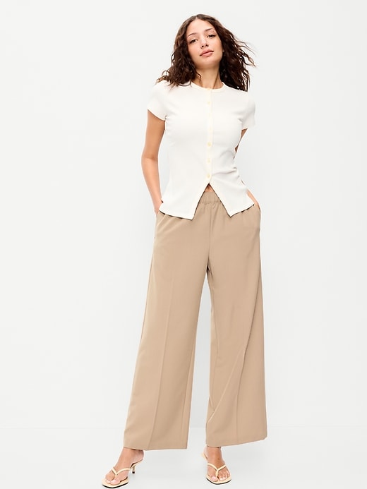 Image number 1 showing, High-Waisted Billie Wide-Leg Trouser