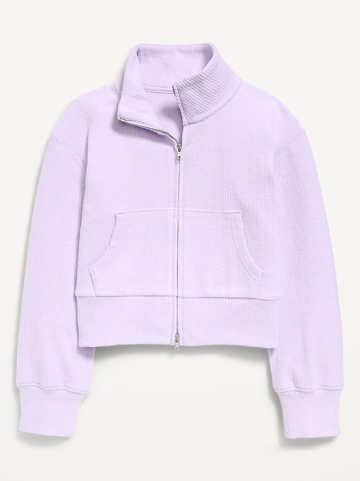 Image number 1 showing, CozePlush 2-Way-Zip Jacket for Girls