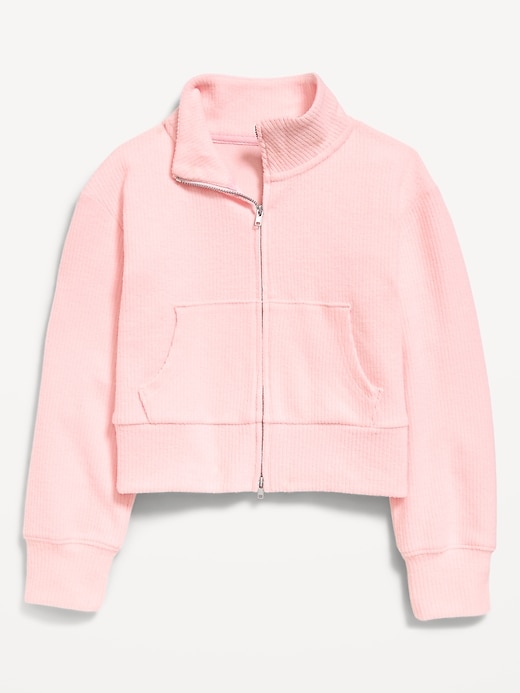 Image number 1 showing, CozePlush 2-Way-Zip Jacket for Girls