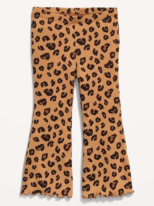 Image number 1 showing, Printed Ribbed Flare-Leg Leggings for Toddler Girls