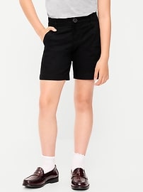 Image number 1 showing, School Uniform Twill Bermuda Shorts for Girls