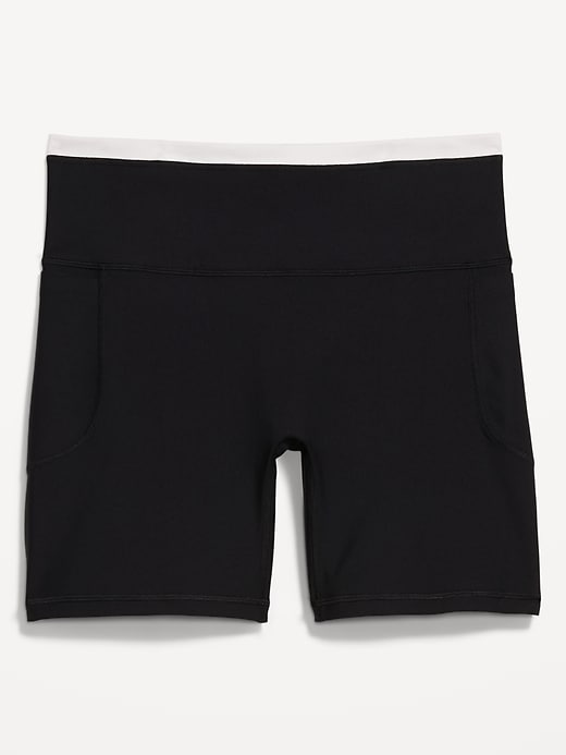 Image number 6 showing, Extra-High Waisted PowerSoft Boundless Pocket Biker Shorts-- 6-inch inseam - No Front Seam