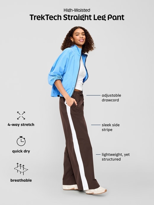 Image number 9 showing, High-Waisted TrekTech Lightweight Woven Active Pants