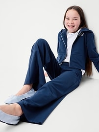 Image number 4 showing, Foldover Jersey Knit Wide-Leg Pants for Girls